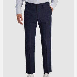 $260 Armani Exchange Men's Dark Navy Blue Wool Slim Fit Solid Suit Pants